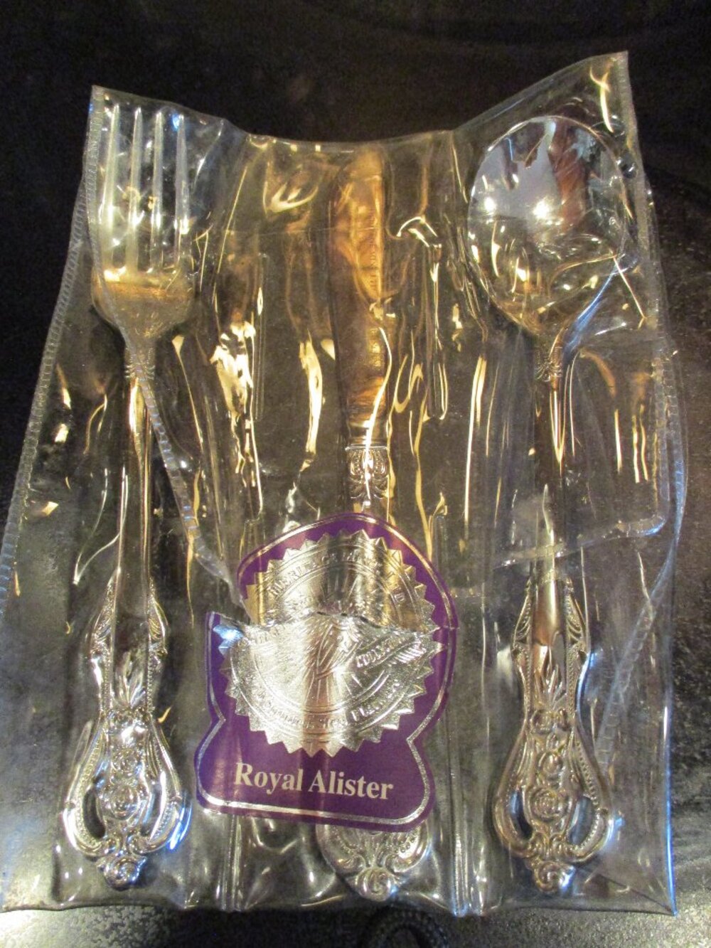 Vintage Royal Alister Heritage Mint Stainless 3-Piece Table Setting